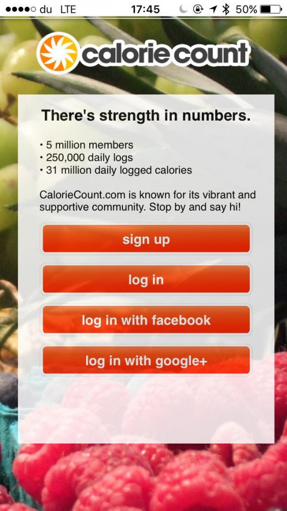 Calorie Count app screenshot on inKin Blog