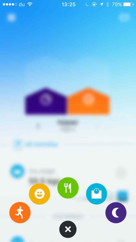 Jawbone app screen on inKin Social Fitness Platform Blog