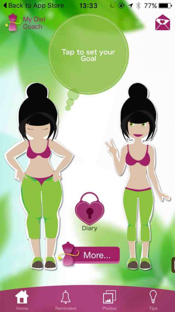  My Diet Coach app screen on inKin Social Fitness Platform Blog