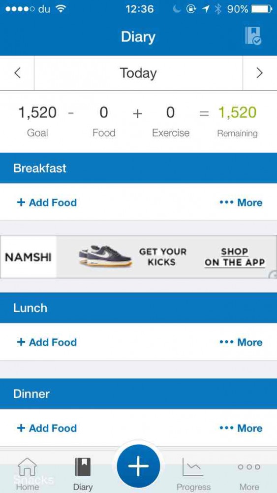 My Fitness Pal Calorie Chart