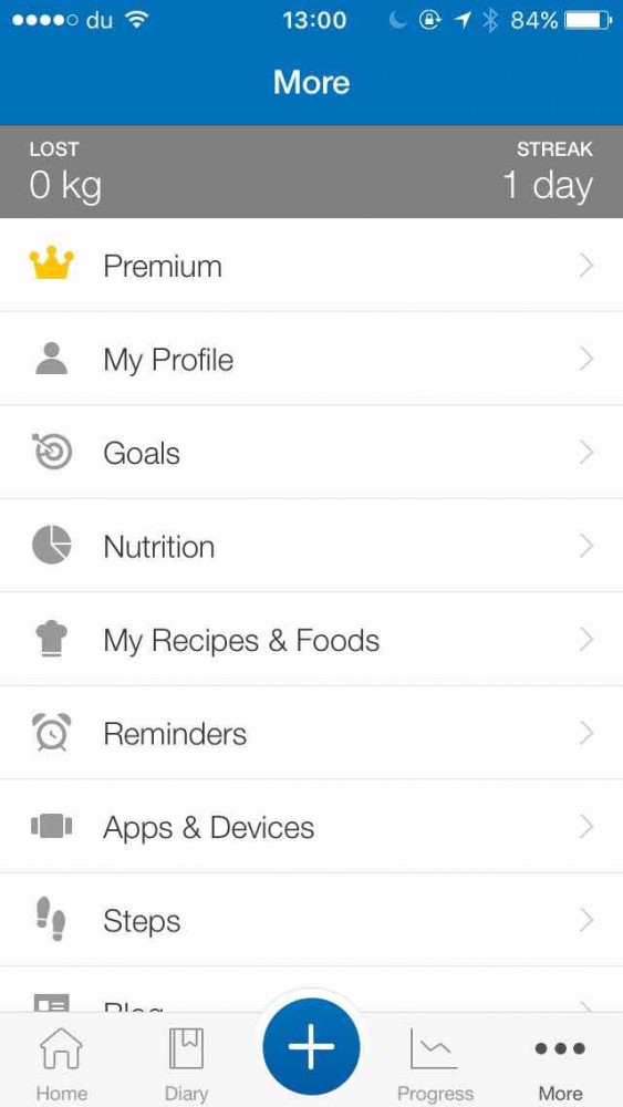 MyFitnessPal app screen on inKin Social Fitness Platform Blog