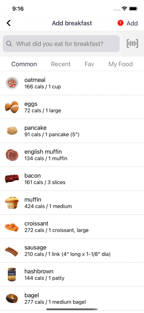 Oatsy Calorie Counter