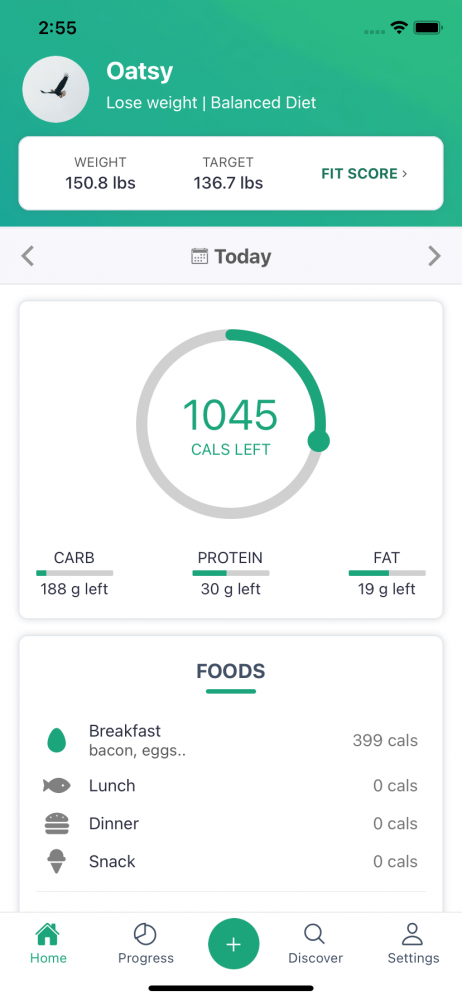 Oatsy Calorie Counter