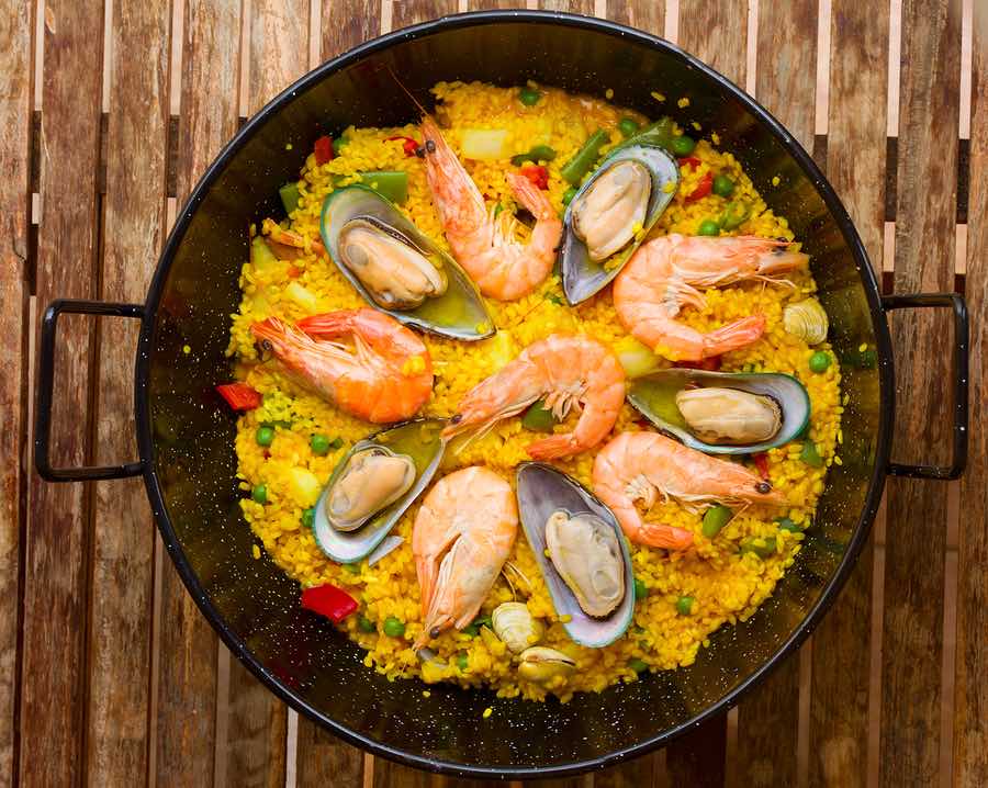 Paella with shrimp and mussels recipe on inKin Fitness and Health Blog